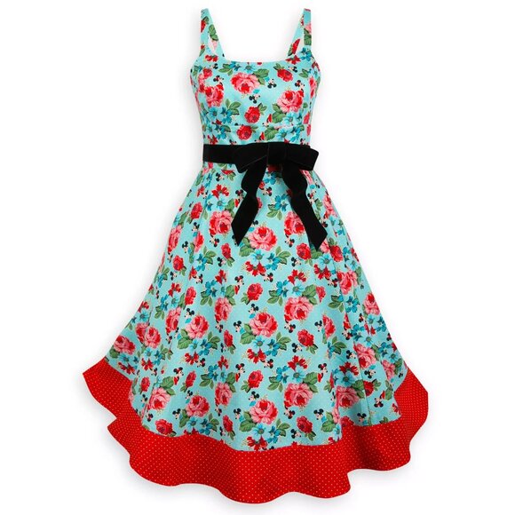 NWT Disney Parks The Dress Shop Mickey and Minnie Mouse Floral Dress 2X - Picture 1 of 9